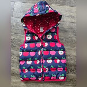 Gymboree Navy and Red Apple Print Kids Vest